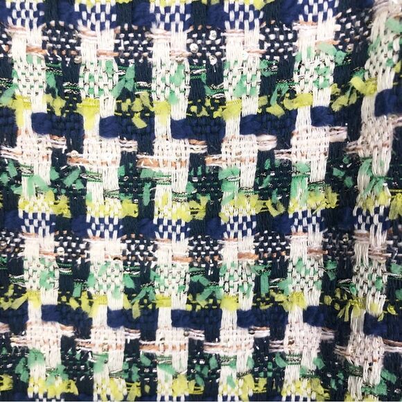 KATE SPADE | NEW Pop Tweed Multicolor Mini Skirt Clover Button Women’s Size 4 - Picture 14 of 15